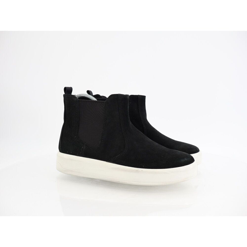 Ecco Womens Soft Classic Chelsea Boots Sneakers Black Suede Pull On 36 EU 5.5 US